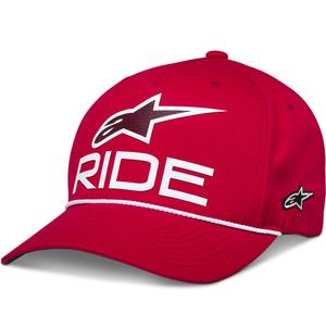 Alpinestars Ride Comp Snapback kepurė raudona, balta ir juoda
