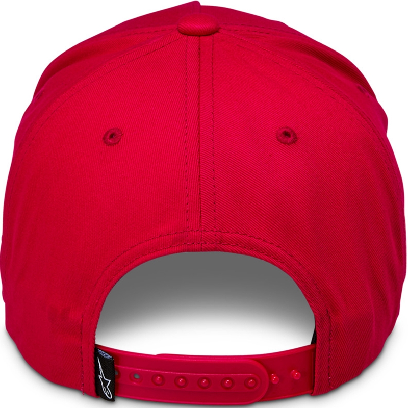 Alpinestars Ride Comp Snapback kepurė raudona, balta ir juoda