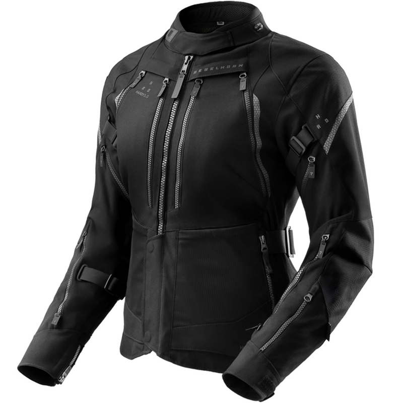 Rebelhorn Hardy 3.0 Moteriška motociklininko striukė Black