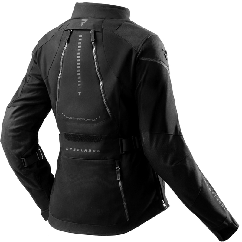 Rebelhorn Hardy 3.0 Moteriška motociklininko striukė Black
