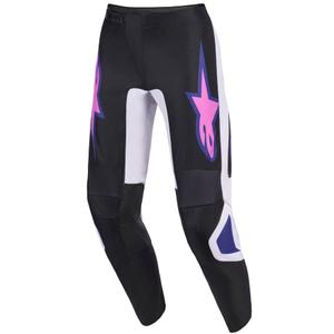 Alpinestars Fluid Grid motokroso kelnės Black-Light Grey-Purple