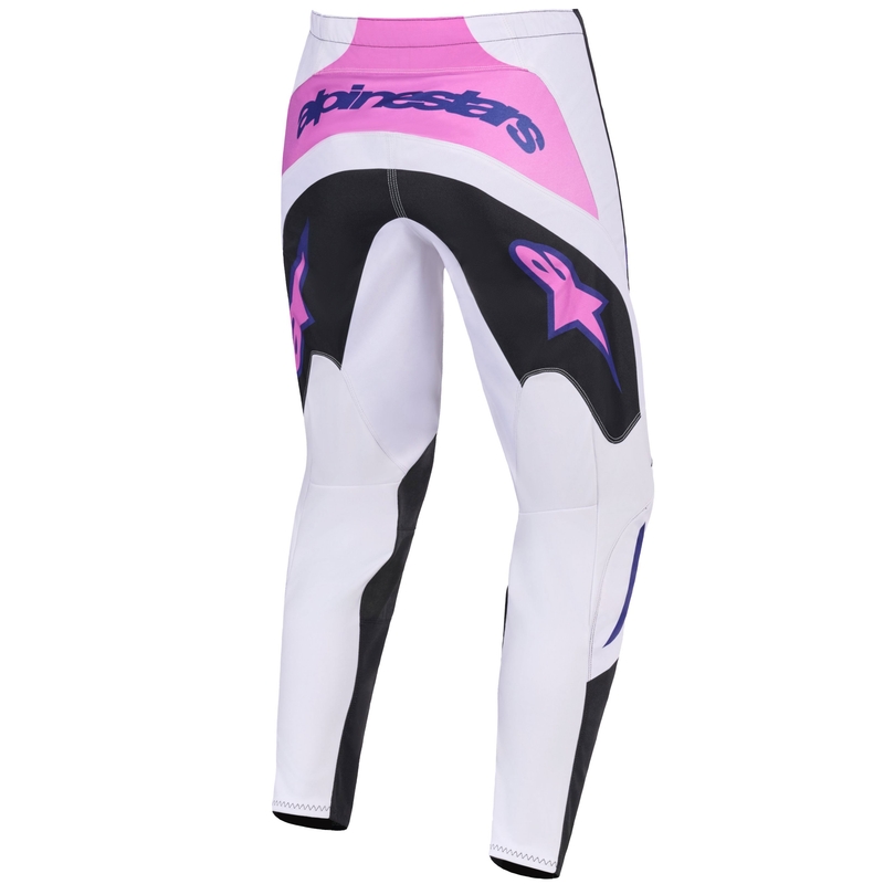 Alpinestars Fluid Grid motokroso kelnės Black-Light Grey-Purple