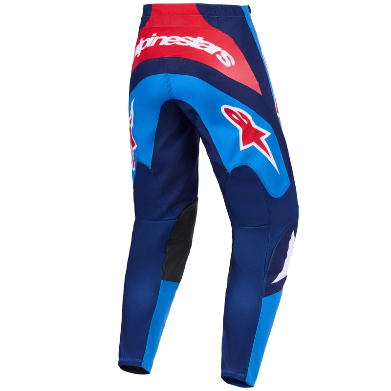 Alpinestars Fluid Grid motokroso kelnės mėlynos raudonos baltos
