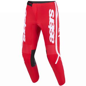 Alpinestars Fluid Apex motokroso kelnės raudonos ir baltos spalvos