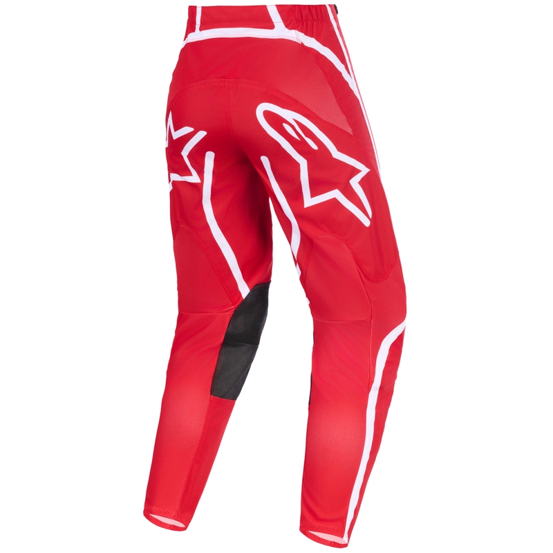 Alpinestars Fluid Apex motokroso kelnės raudonos ir baltos spalvos