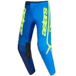 Alpinestars Fluid Apex motokroso kelnės mėlynos-fluo geltonos spalvos