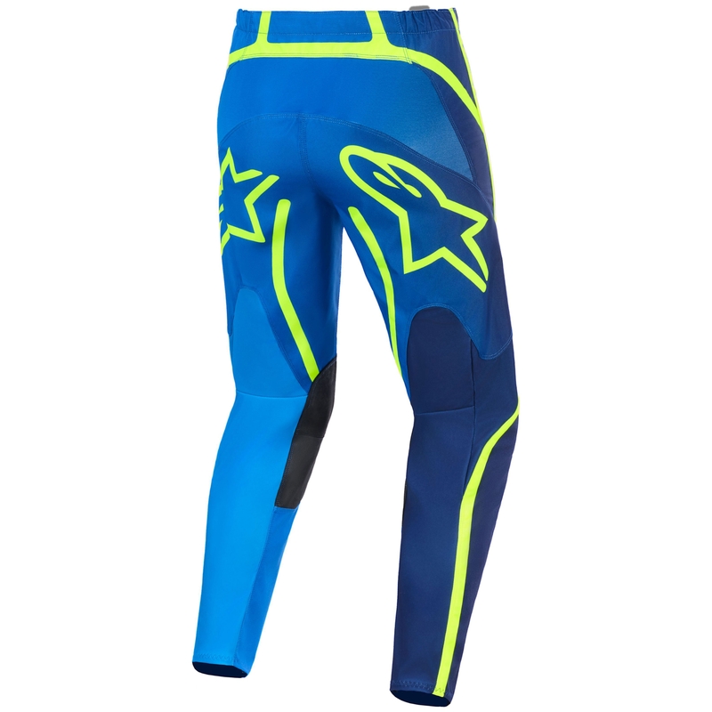 Alpinestars Fluid Apex motokroso kelnės mėlynos-fluo geltonos spalvos