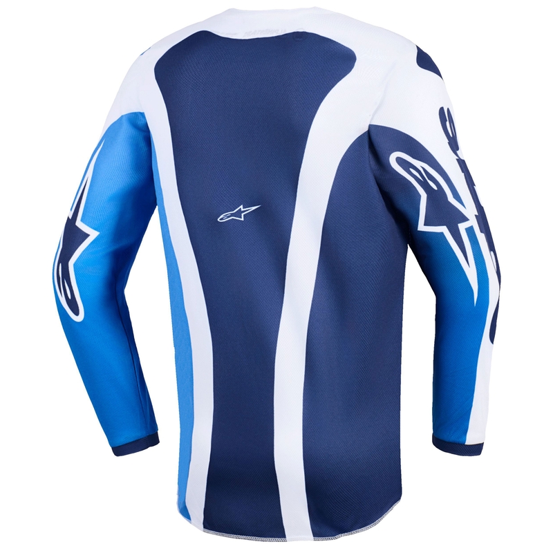 Vaikiški motokroso marškinėliai Alpinestars Fluid Portl mėlyna ir balta