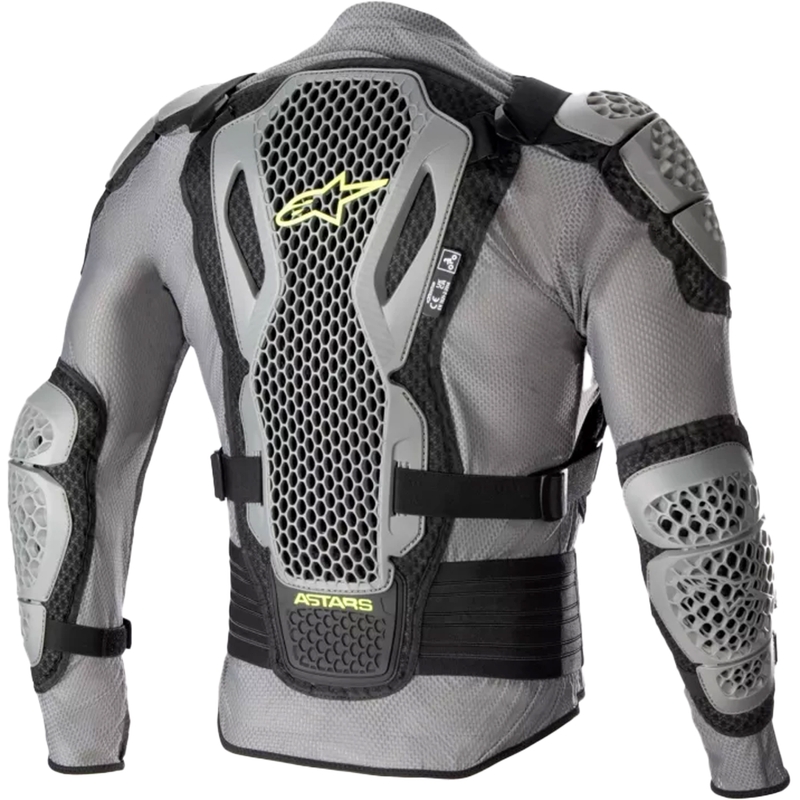 Alpinestars Bionic Action 2 juoda-pilka-fluo geltona kūno apsauga