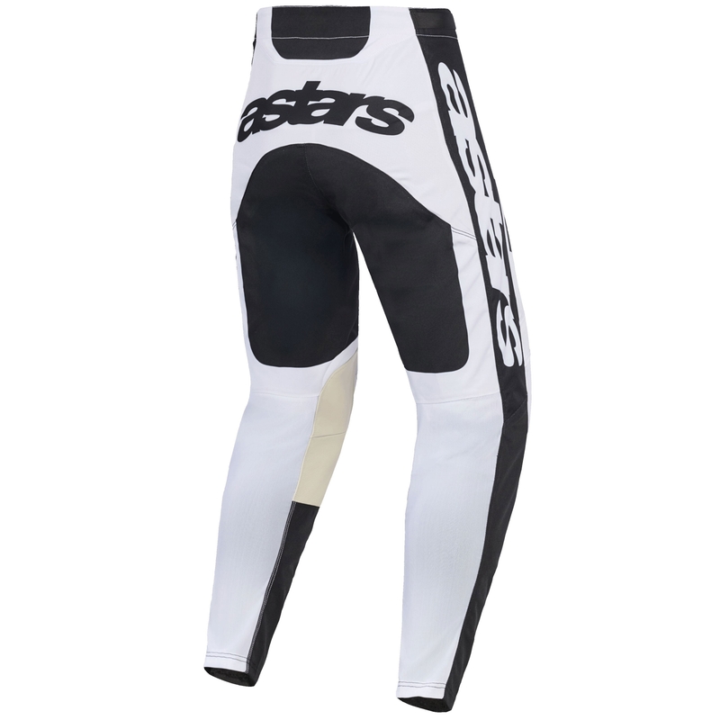 Alpinestars Racer Riway motokroso kelnės baltos ir juodos spalvos