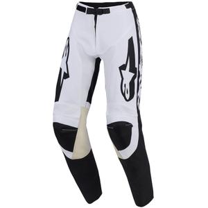 Alpinestars Racer Riway motokroso kelnės baltos ir juodos spalvos