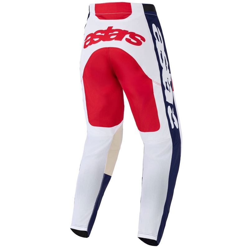 Alpinestars Racer Riway Motokroso kelnės balta-mėlyna-raudona