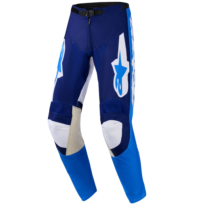 Alpinestars Racer Riway motokroso kelnės mėlyna-šviesiai mėlyna-balta