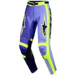 Alpinestars Racer Portl motokroso kelnės violetinė-fluo geltona