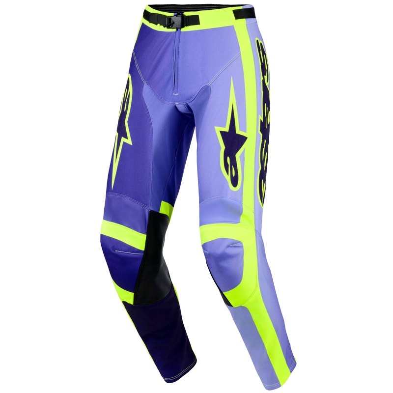 Alpinestars Racer Portl motokroso kelnės violetinė-fluo geltona