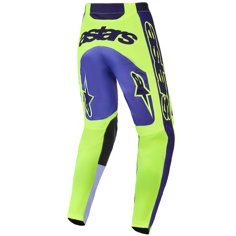 Alpinestars Racer Portl motokroso kelnės violetinė-fluo geltona
