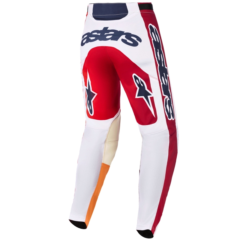 Alpinestars Racer Portl motokroso kelnės raudona-oranžinė-šviesiai pilka