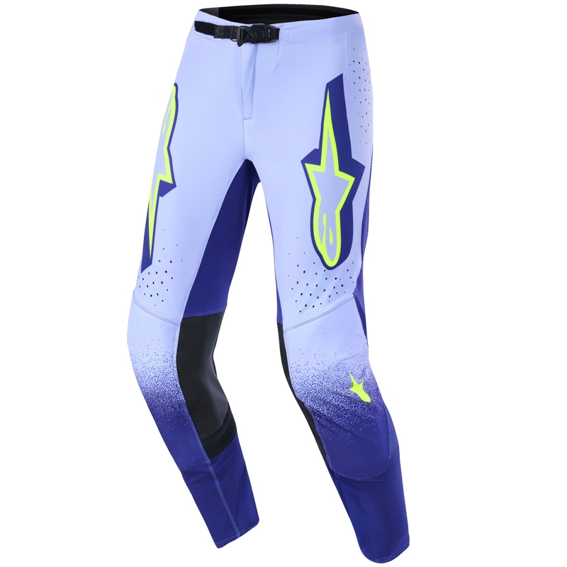 Alpinestars Supertech Scenz motokroso kelnės violetinės-juodai geltonos