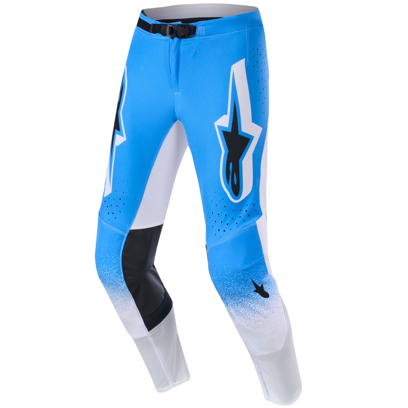 Alpinestars Supertech Scenz motokroso kelnės mėlynos ir baltos spalvos