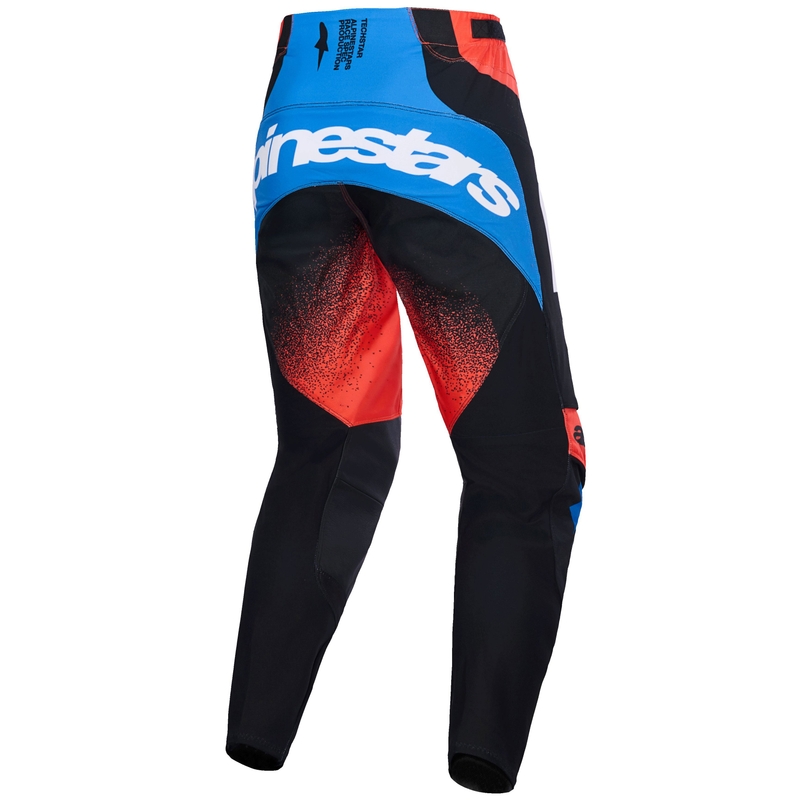 Alpinestars Techstar Knif Motokroso kelnės oranžinė-juoda-mėlyna