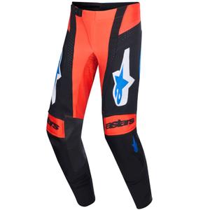 Alpinestars Techstar Knif Motokroso kelnės oranžinė-juoda-mėlyna