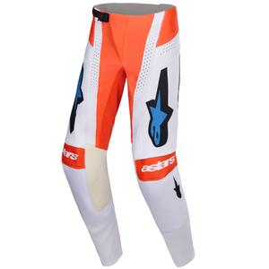 Alpinestars Techstar Knif Motokroso kelnės šviesiai pilka-fluo oranžinė-juoda