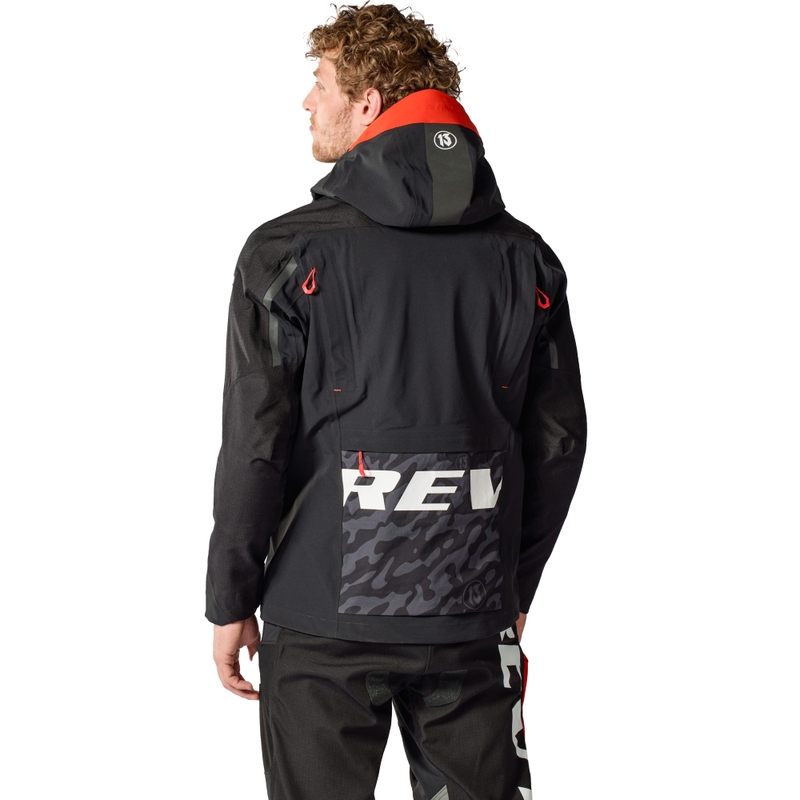 Revit Vision H2O motociklininko striukė juoda ir raudona