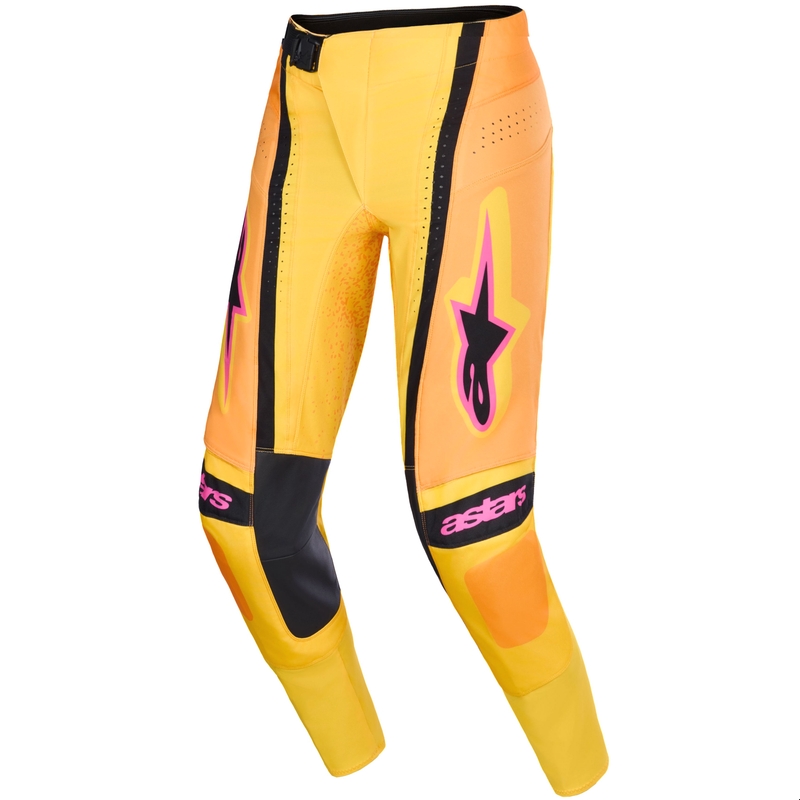 Alpinestars Techstar Nomur motokroso kelnės oranžinė-geltona-rožinė