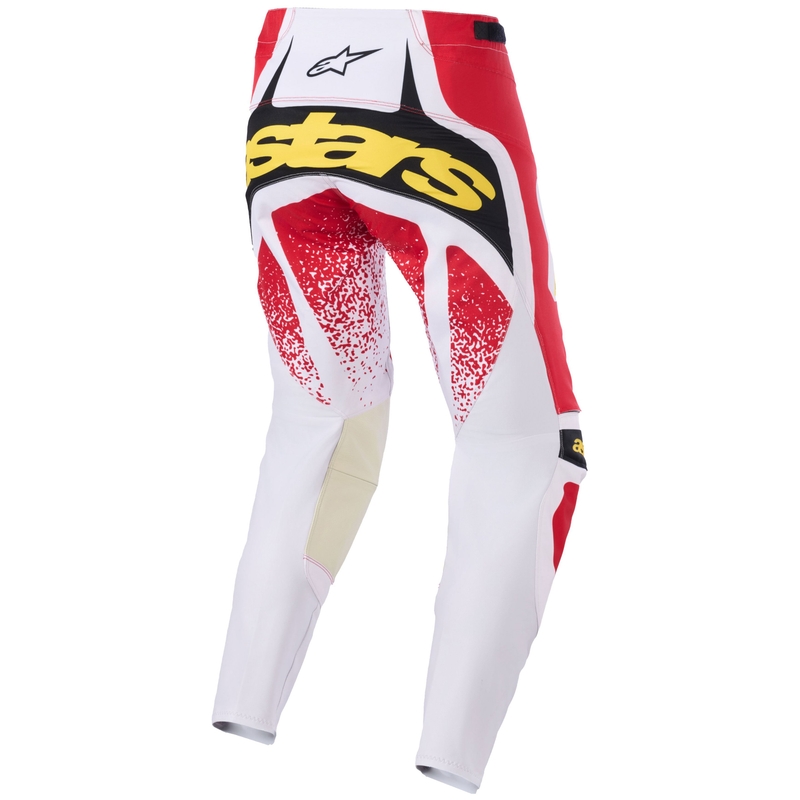 Alpinestars Techstar Nomur šviesiai pilkos-raudonos-juodos-geltonos motokroso kelnės