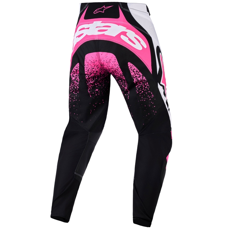 Alpinestars Stella Techstar Nomur Motokroso kelnės moterims Juodos, baltos ir rožinės spalvos