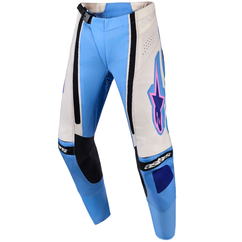 Alpinestars Stella Techstar Nomur Motokroso kelnės moterims Šviesiai mėlyna-balta šviesiai balta, balta-juoda-rožinė