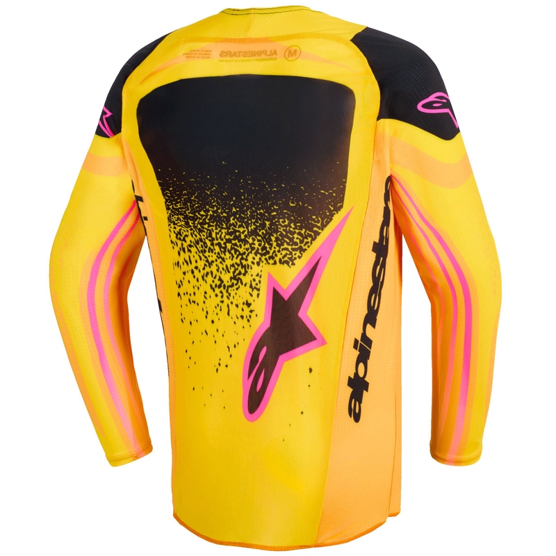 Alpinestars Techstar Nomur vaikiški motokroso marškinėliai oranžinė-geltona-rožinė