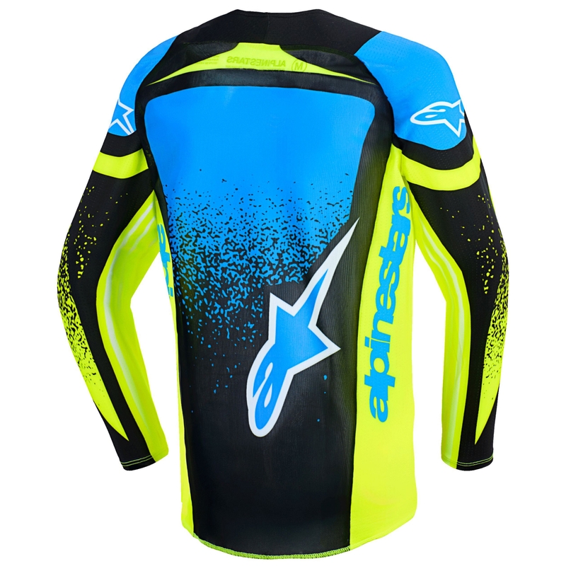 Vaikiški motokroso marškinėliai Alpinestars Techstar Nomur tamsiai mėlyna-fluo geltona-mėlyna