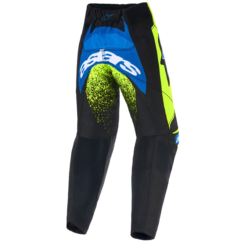 Alpinestars Racer Nomur Vaikų motokroso kelnės tamsiai mėlyna-fluo geltona-juoda
