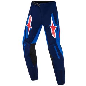 Alpinestars Supertech Vista vaikiškos motokroso kelnės tamsiai mėlyna-koralinė-kobaltinė