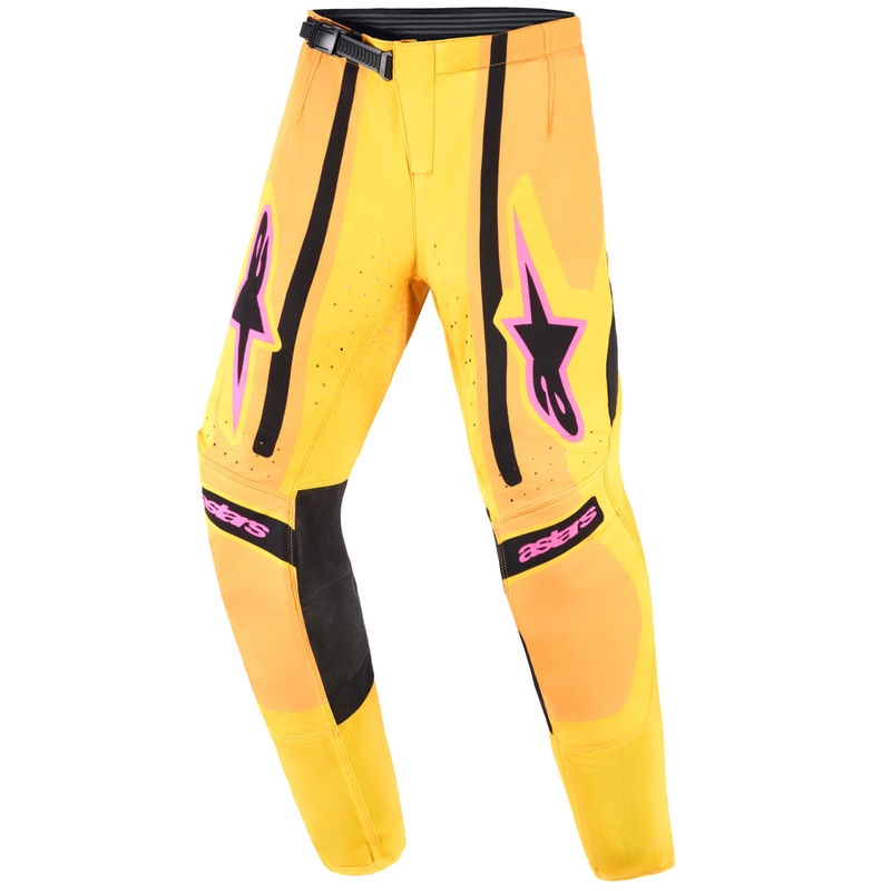 Alpinestars Techstar Nomur vaikiškos motokroso kelnės Orange-Yellow-Pink