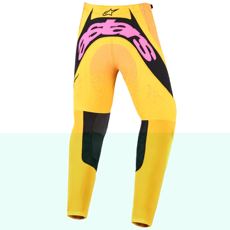 Alpinestars Techstar Nomur vaikiškos motokroso kelnės Orange-Yellow-Pink