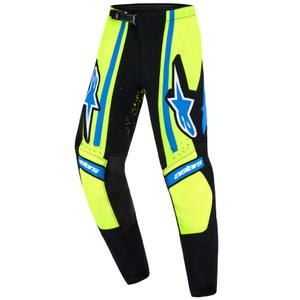 Alpinestars Techstar Nomur vaikiškos motokroso kelnės tamsiai mėlyna-fluo geltona-mėlyna
