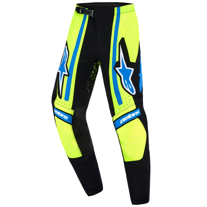 Alpinestars Techstar Nomur vaikiškos motokroso kelnės tamsiai mėlyna-fluo geltona-mėlyna