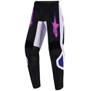 Alpinestars Fluid Grid vaikiškos motokroso kelnės Black-Light Grey-Purple