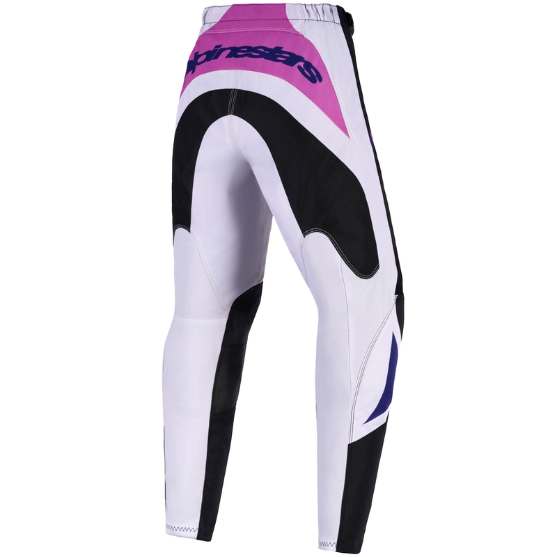 Alpinestars Fluid Grid vaikiškos motokroso kelnės Black-Light Grey-Purple