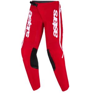 Alpinestars Fluid Apex vaikiškos motokroso kelnės raudonos ir baltos spalvos