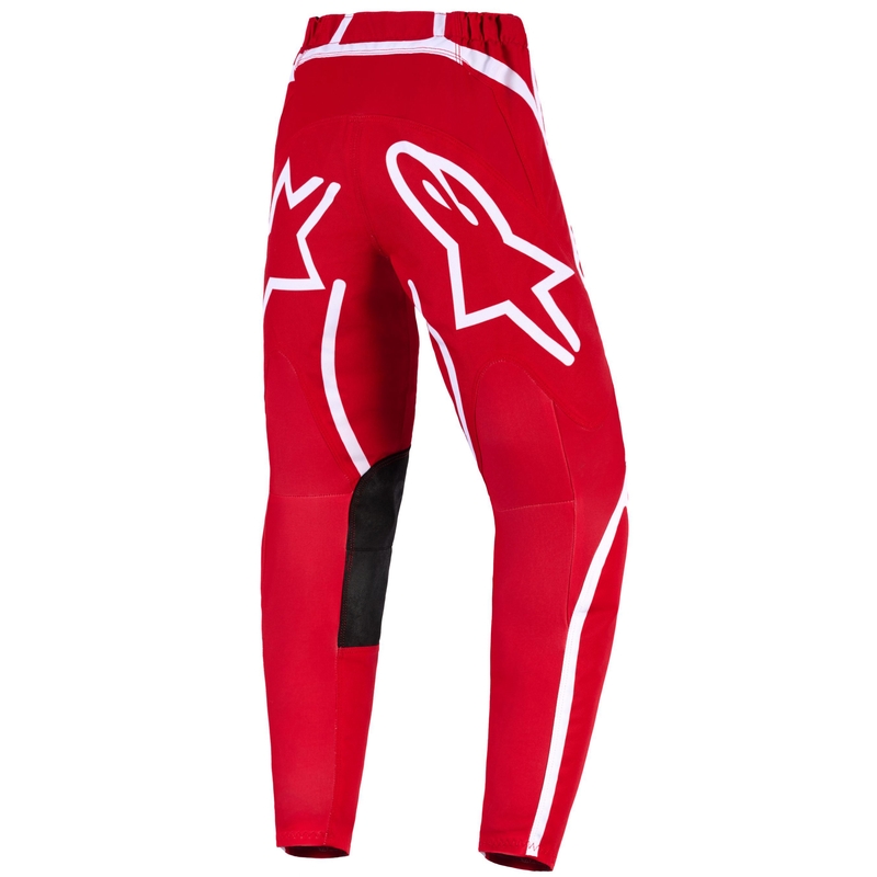 Alpinestars Fluid Apex vaikiškos motokroso kelnės raudonos ir baltos spalvos