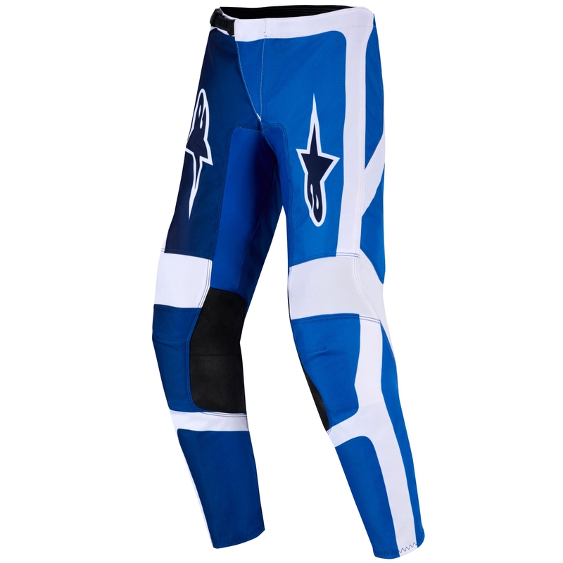 Alpinestars Fluid Portl mėlynos ir baltos spalvos vaikiškos motokroso kelnės