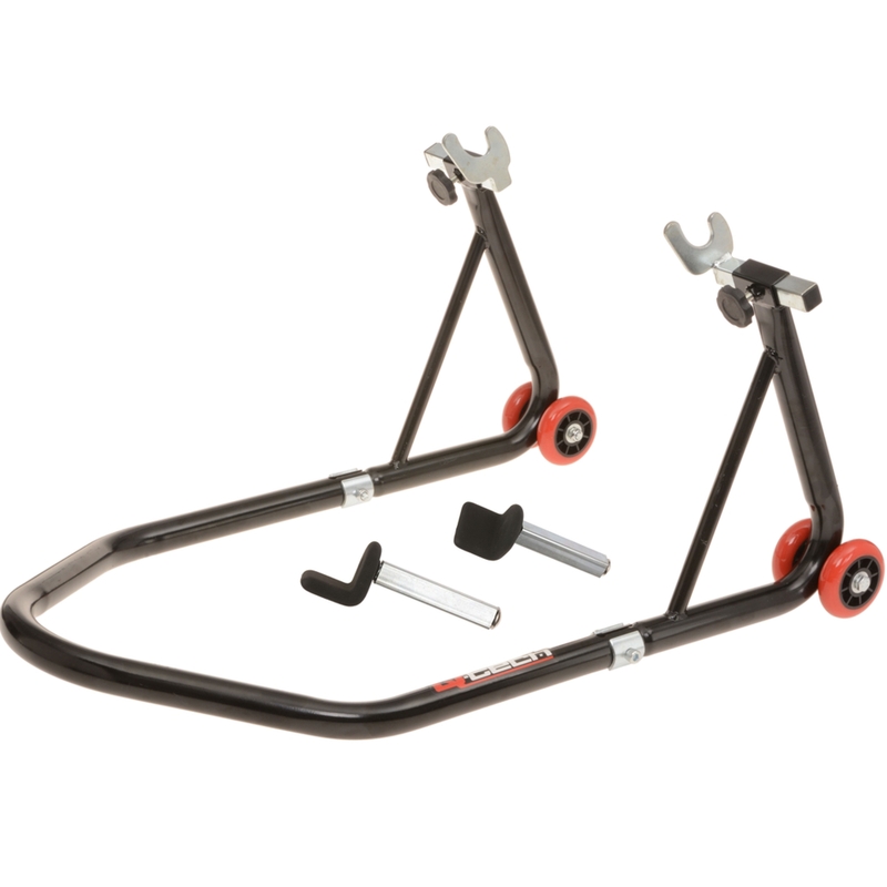 Galinis motociklo stovas Q-TECH juodas