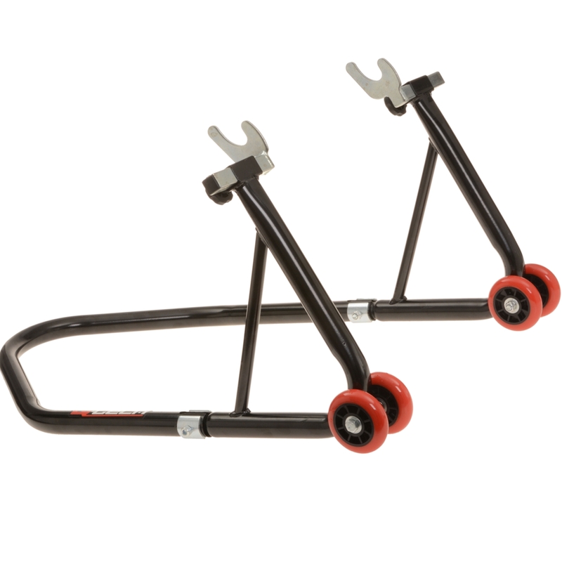Galinis motociklo stovas Q-TECH juodas