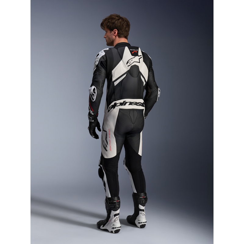 Alpinestars GP Plus V4 Sprint, suderinama su Tech-air, juoda-balta-raudona fluo