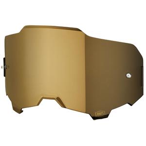 Pleksiglas motokroso akiniams 100% ARMEGA veidrodinis auksas (nuo rūko)