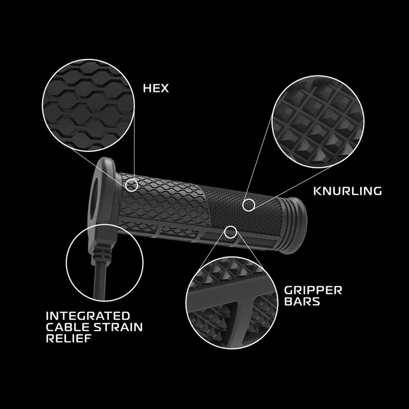 "Oxford Hotgrips PRO Adventure" šildomos rankenos su integruotu valdymu rankenoje