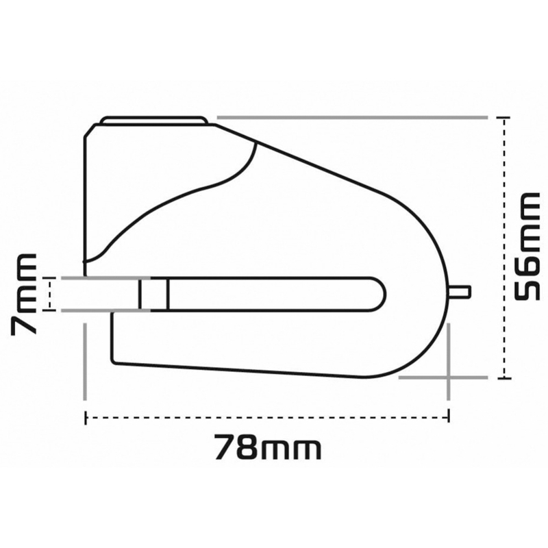Diskinių stabdžių užraktas "Oxford Quartz XD6" geltonai juodas